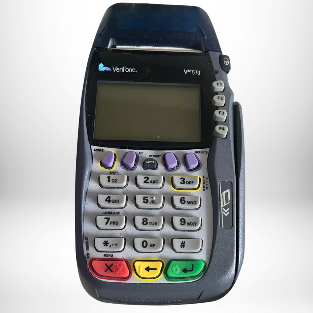 VeriFone x570/Omni 5700 POS Credit Card Processing Terminal - Manual and Cables